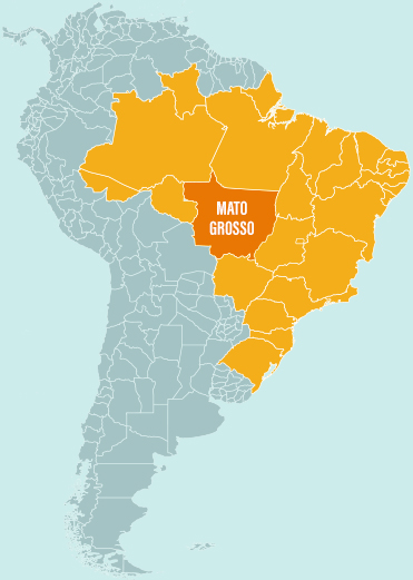 Map of Brazil with a particular focus on Mato Grosso where we are raising capital for cattle ranching
